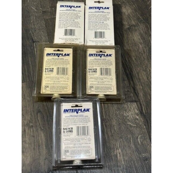 Interplak Plaque Remover Interchangeable Brush Heads 5 Color Coded NOS New - Picture 2 of 7
